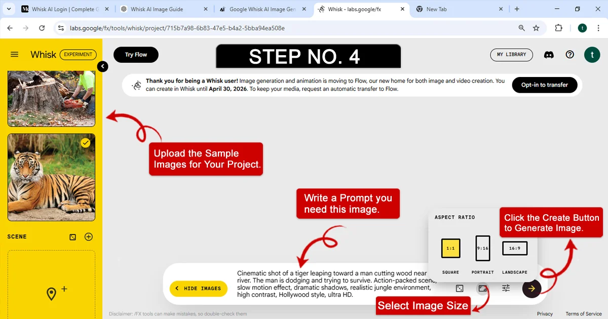 Diagram showing how Google Whisk AI works — Gemini reads image inputs and Imagen 3 generates the final result