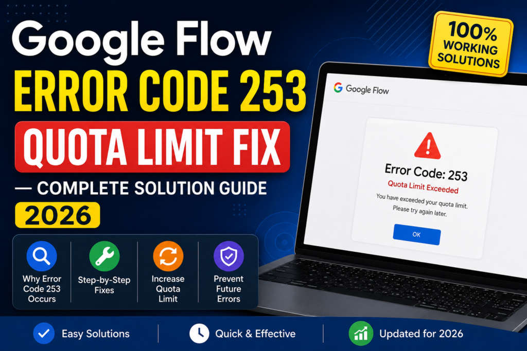 Google Flow Error Code 253 Quota Limit Fix — Complete Solution Guide 2026