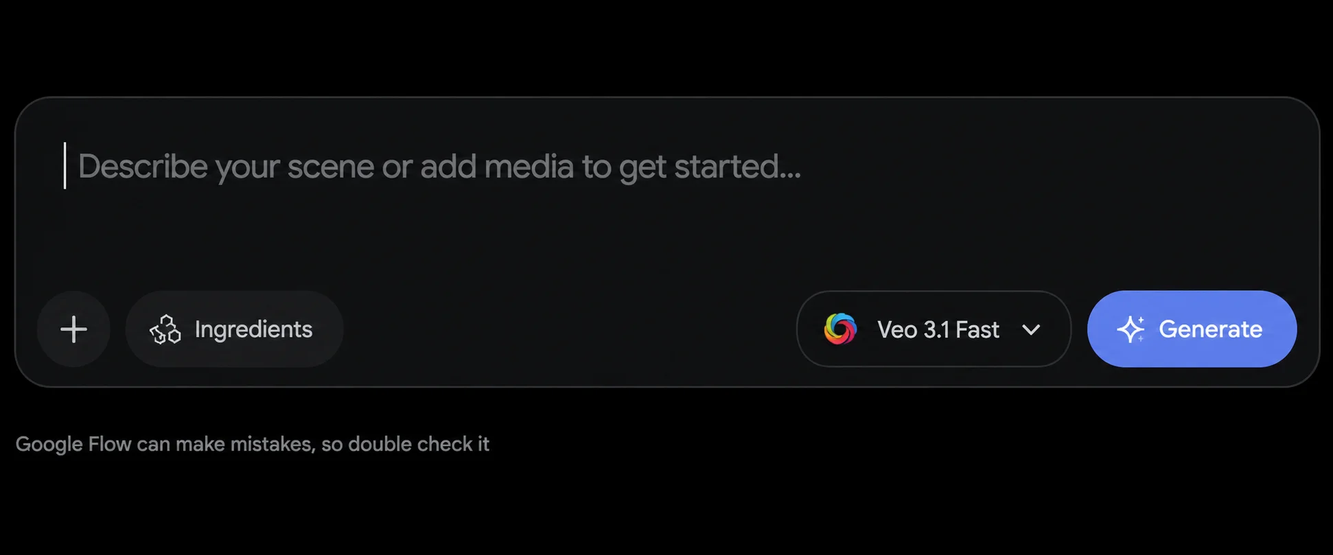 How to write a prompt in Google Flow AI 2026 — prompt input