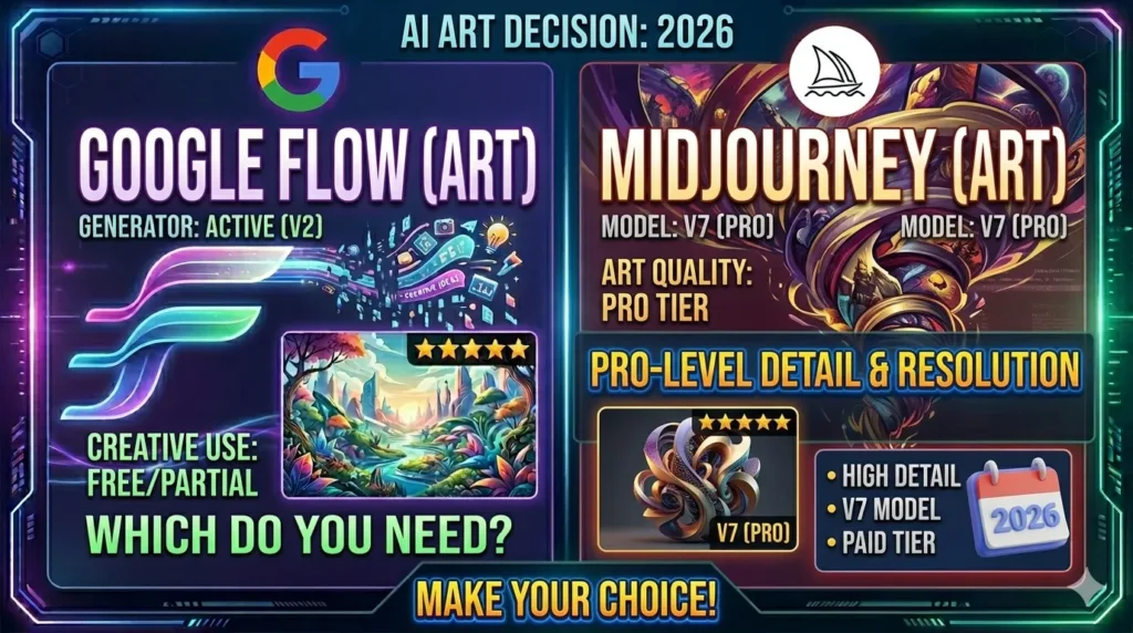 Google Flow AI vs Midjourney 2026 The Honest Comparison That Tells You Which One You Actually Need