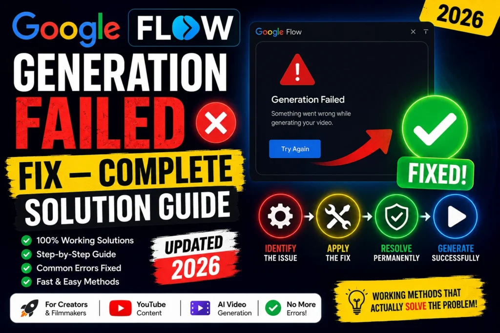 Google Flow Generation Failed Fix — Full Guide 2026
