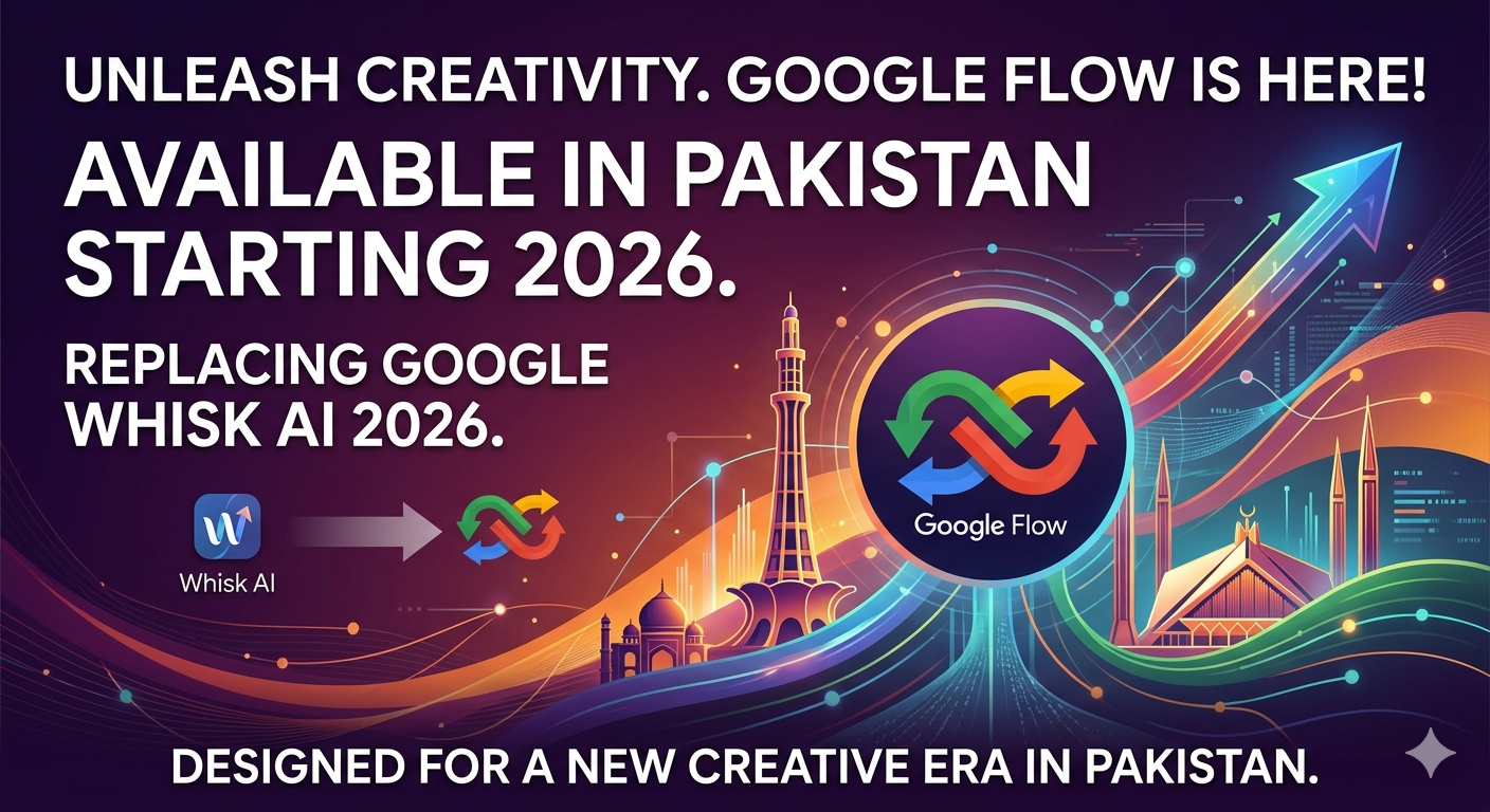 Google Flow available in Pakistan replacing Google Whisk AI 2026