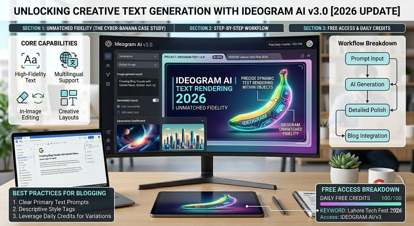 Ideogram free AI image generator text rendering 2026