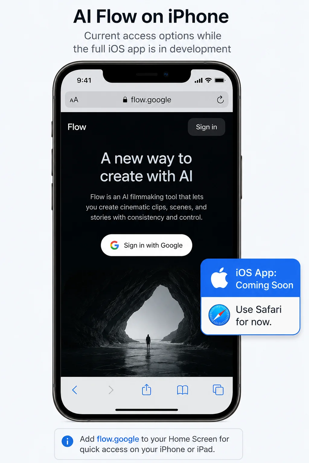AI Flow download iPhone iPad 2026 showing access options for iOS devices
